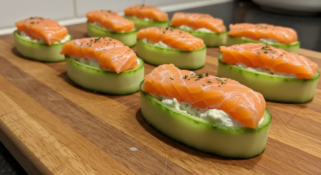 Salmon Cucumber Boats