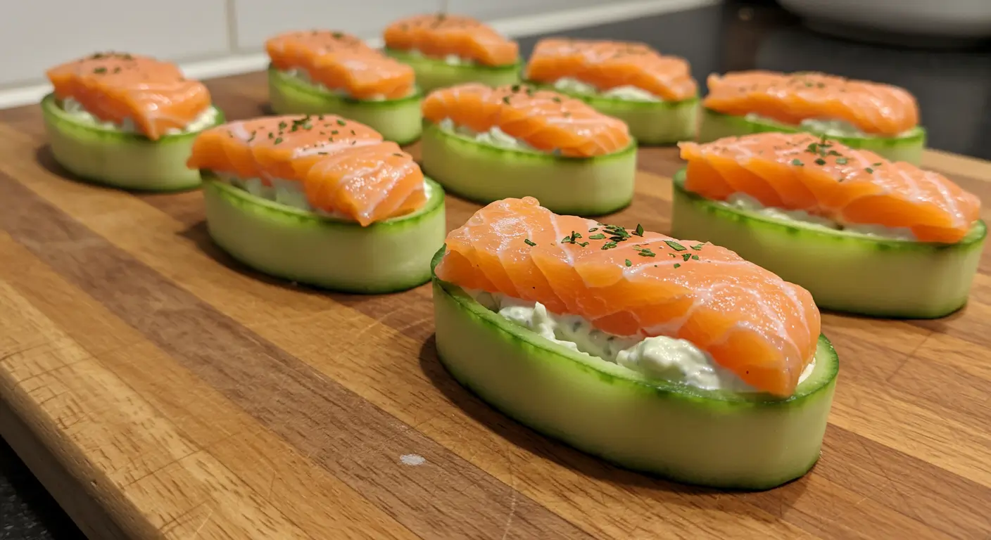 Salmon Cucumber Boats
