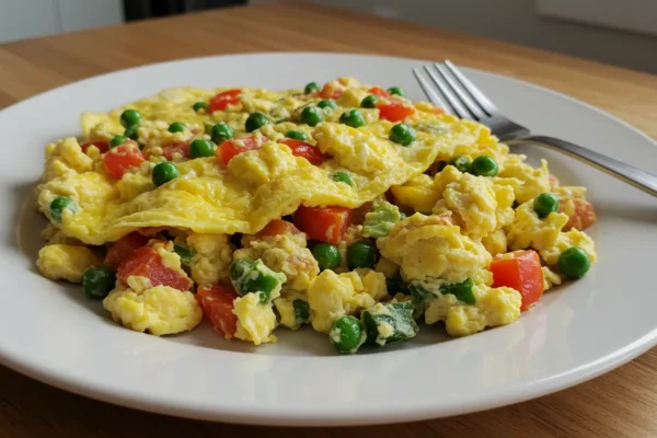 Veggie Egg Scramble (255 calories, 23g protein)
