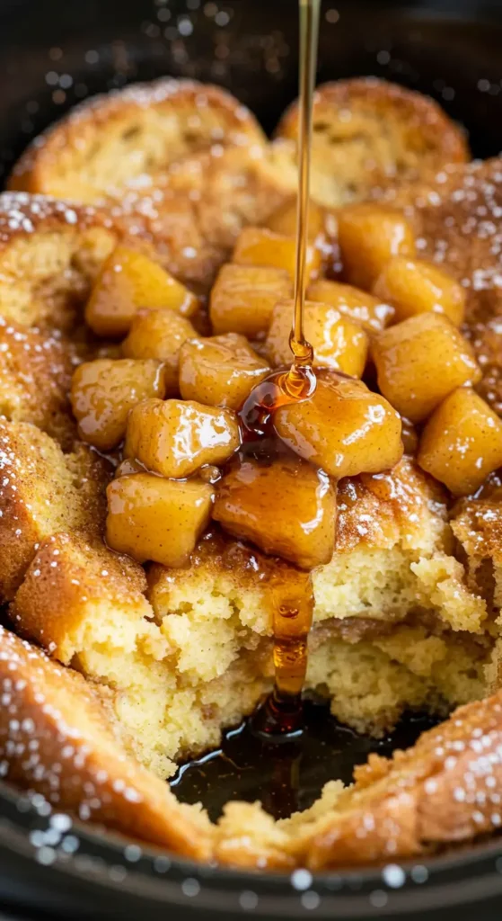 Crockpot Apple Cinnamon French Toast