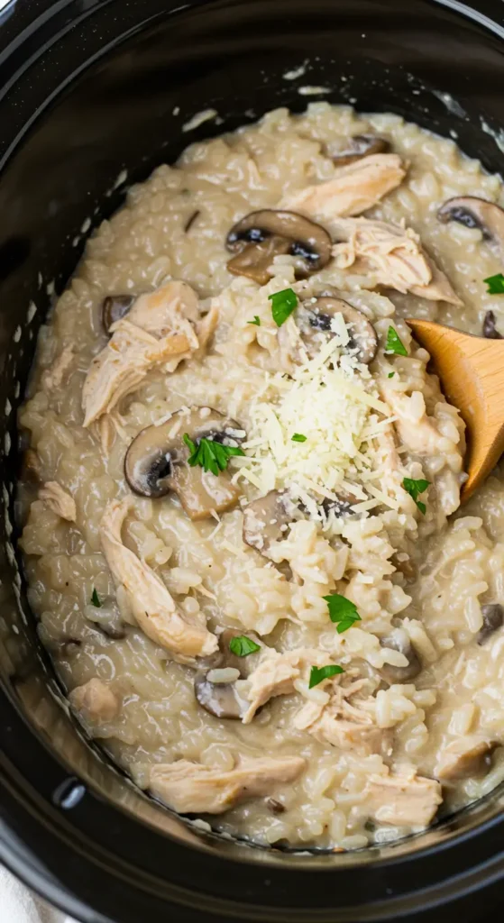 12. Chicken and Mushroom Risotto (Yes, in a Crockpot!)