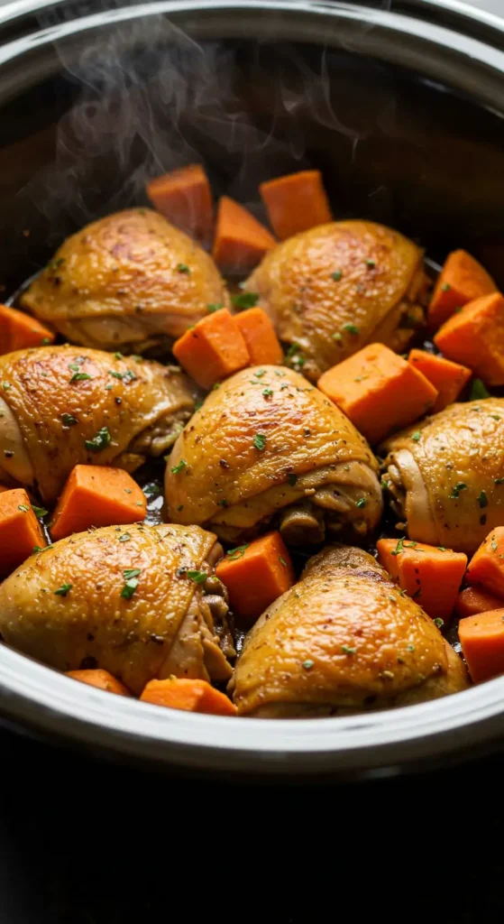 14. Moroccan Chicken with Sweet Potatoes