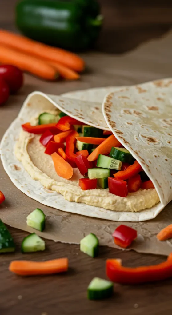 Hummus and Vegetable Wraps