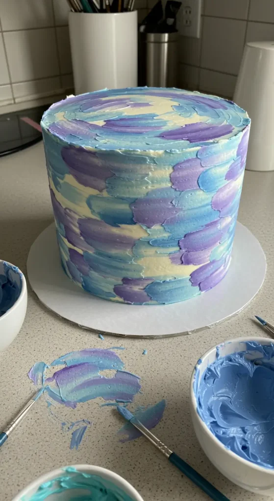 7. Watercolor Buttercream Art