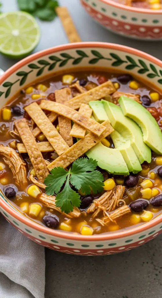 Crockpot Chicken Tortilla Soup