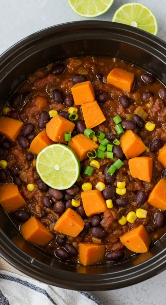 Crockpot Sweet Potato and Black Bean Chili