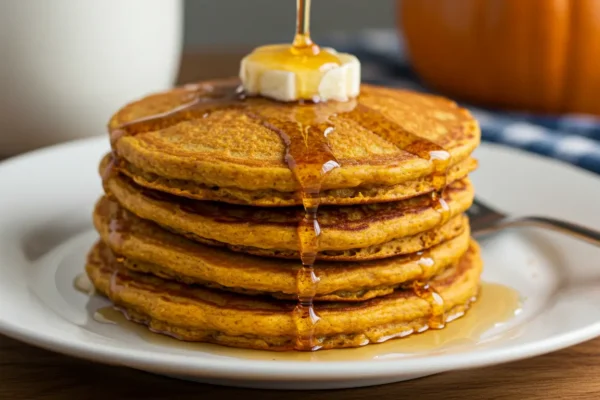 Pumpkin Protein Pancakes (Easy & Healthy Breakfast)