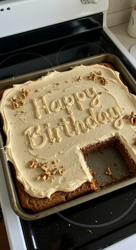 Maple Walnut Sheet Cake