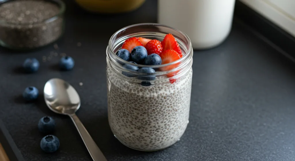3-Ingredient Chia Pudding (175 Calories, 12g Protein)