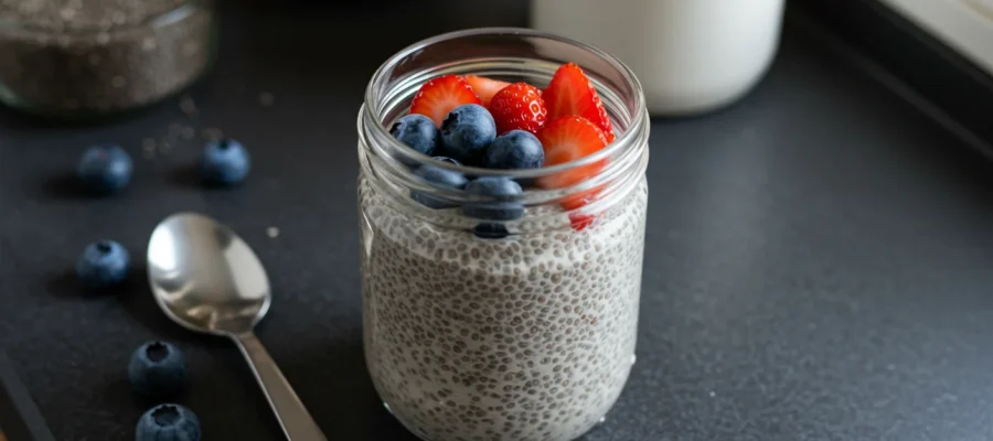 3-Ingredient Chia Pudding (175 Calories, 12g Protein)