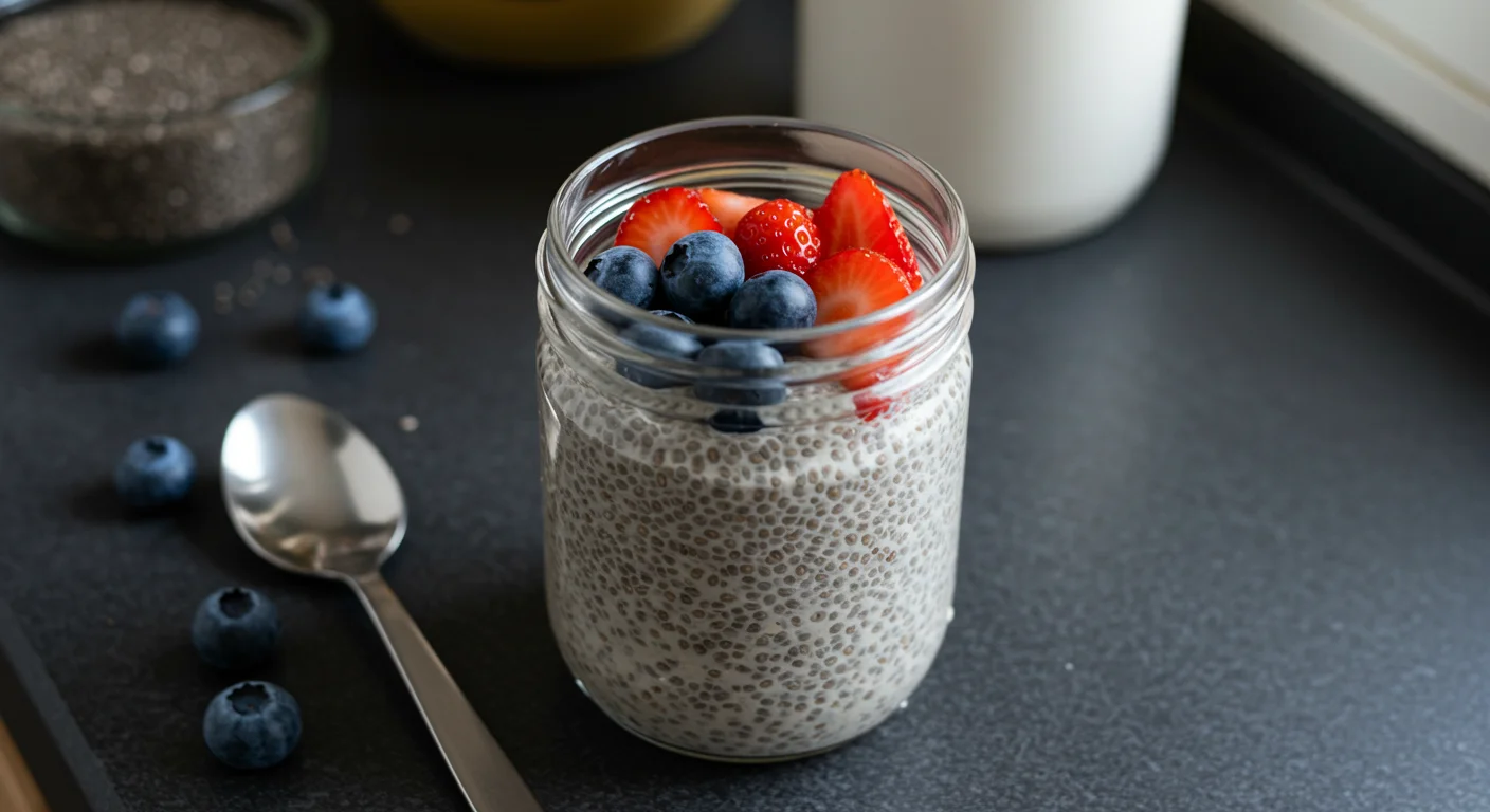 3-Ingredient Chia Pudding (175 Calories, 12g Protein)