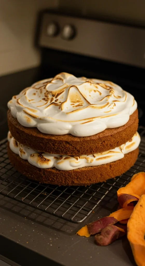 Sweet Potato Cake with Marshmallow Frosting
