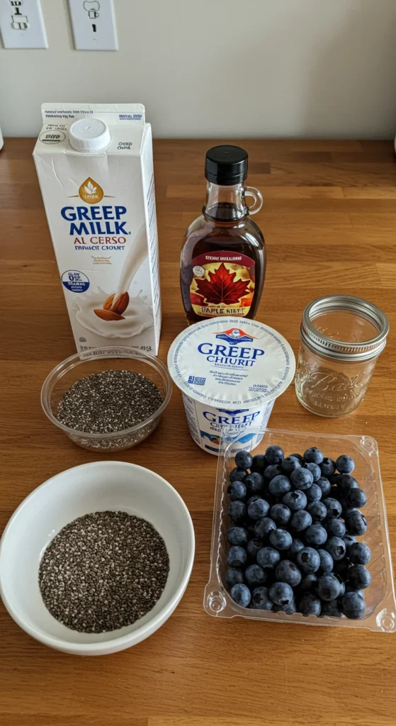 Blueberry Chia Breakfast Bowl (200 Calories, 14g Protein)