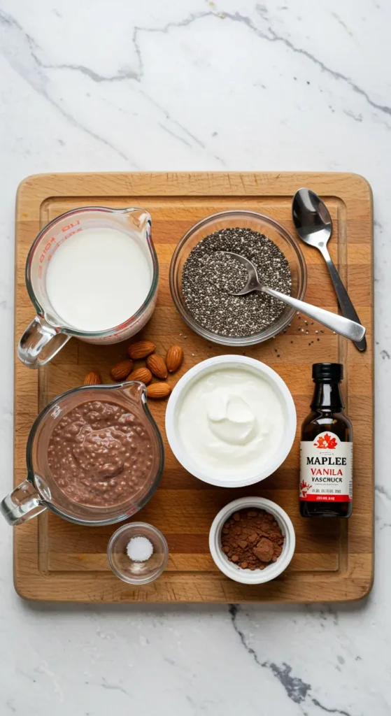 Chocolate Chia Pudding (210 Calories, 15g Protein)