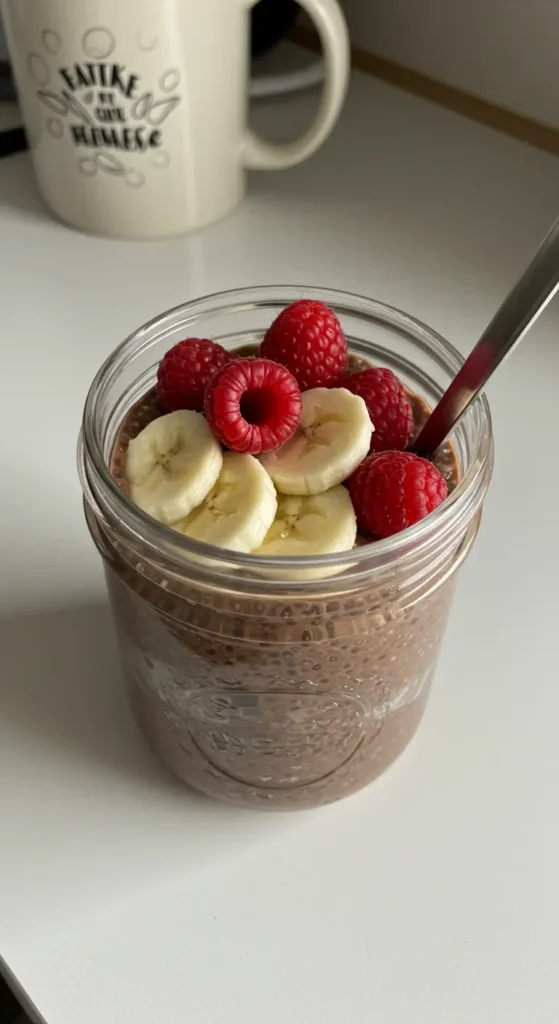 Chocolate Chia Pudding (210 Calories, 15g Protein)