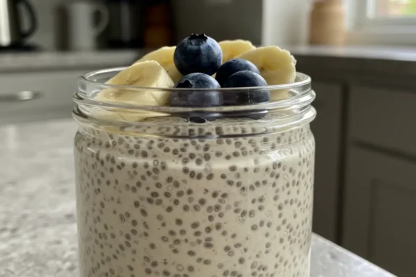 Vanilla Chia Pudding – 4 Ingredients! (180 Calories, 11g Protein)