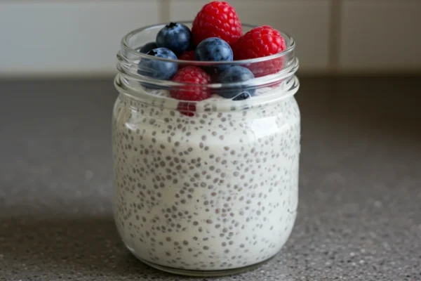 Vanilla Greek Yogurt Chia Pudding (250 Calories, 25g Protein)