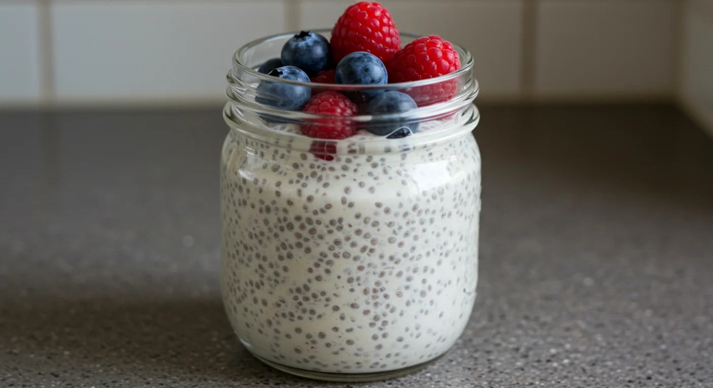 Vanilla Greek Yogurt Chia Pudding (250 Calories, 25g Protein)