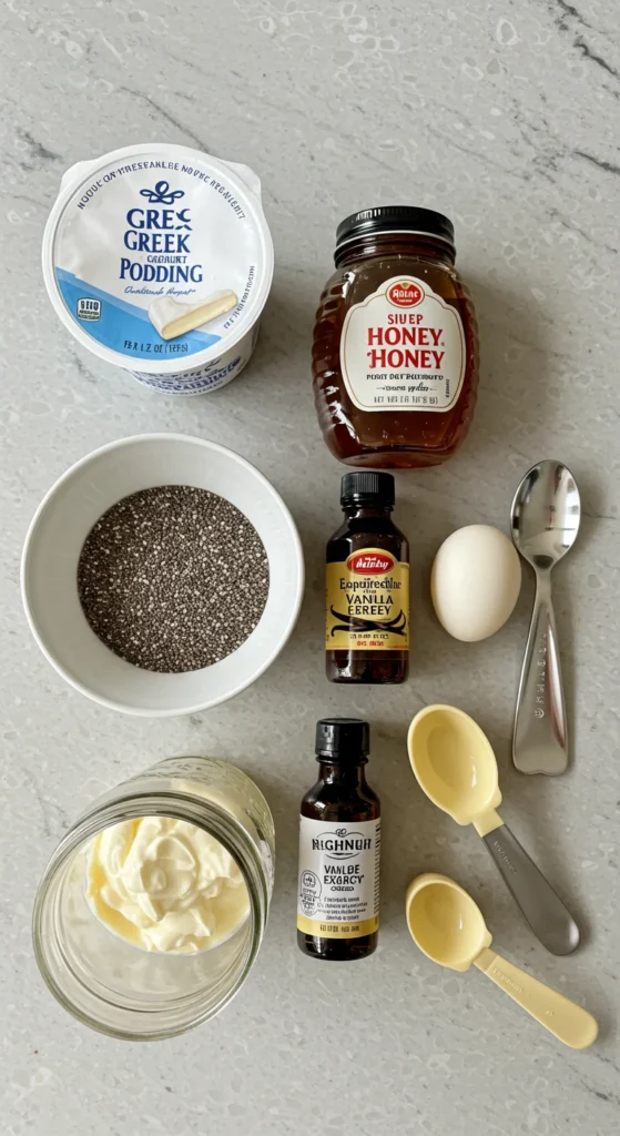 Vanilla Greek Yogurt Chia Pudding (250 Calories, 25g Protein)