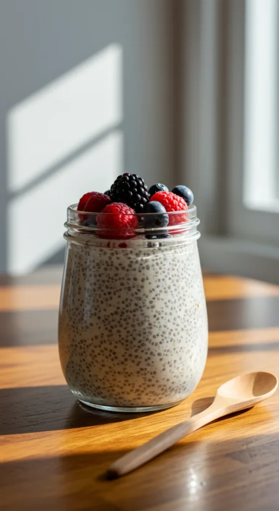 Vanilla Greek Yogurt Chia Pudding (250 Calories, 25g Protein)