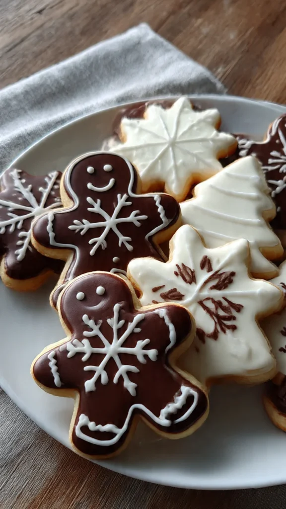 13. Christmas Sugar Cookies Royal Icing (Chocolate Version)