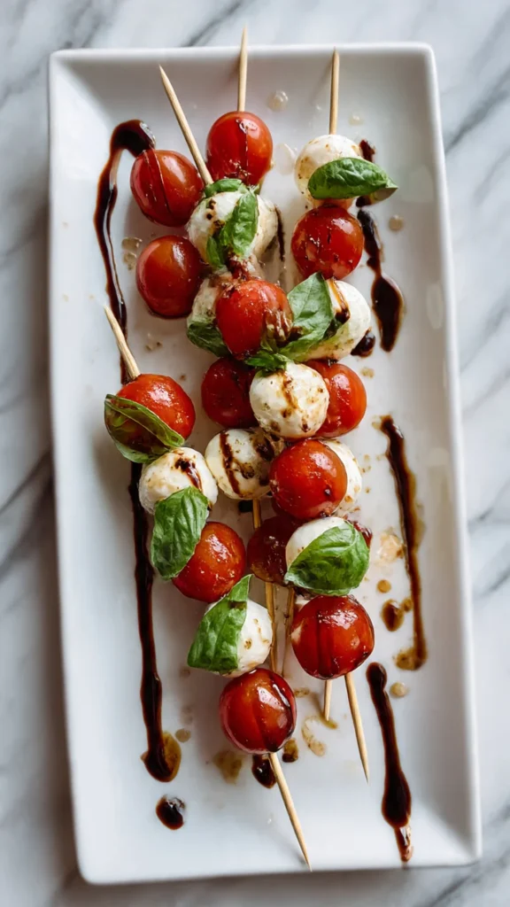 4. Caprese Skewers That Look Like You Tried