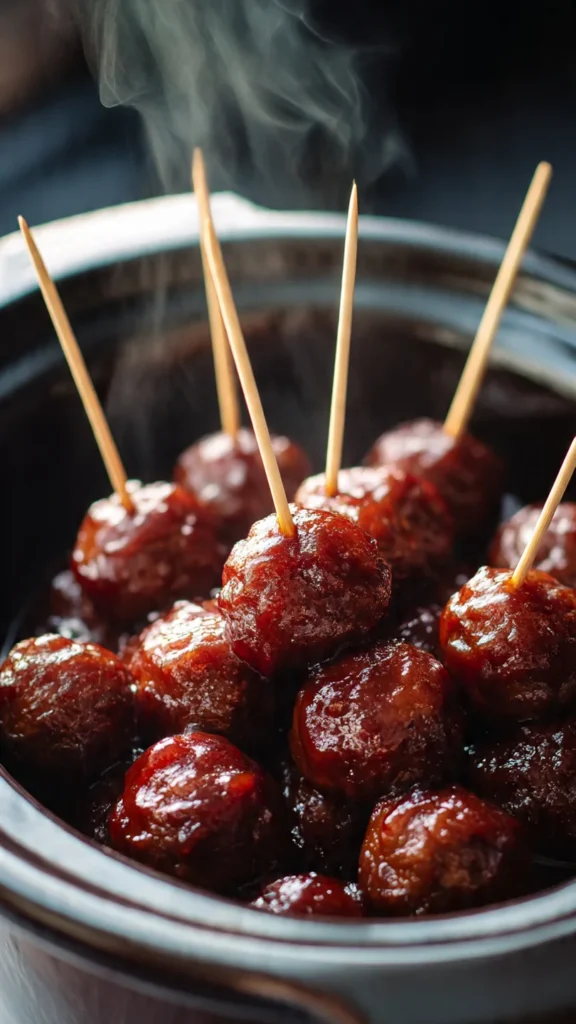 5. Mini Meatballs in Cranberry BBQ Sauce