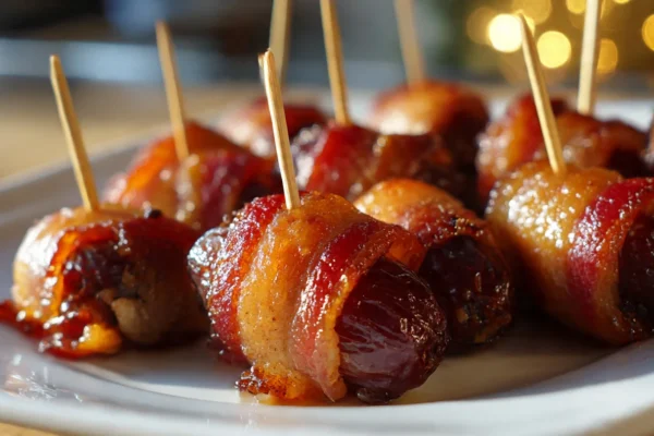 Bacon-Wrapped Dates – Sweet and Savory Christmas Finger Foods for Parties