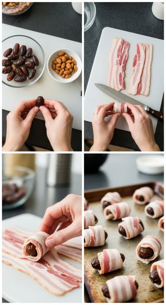 Bacon-Wrapped Dates – Sweet and Savory Christmas Finger Foods for Parties