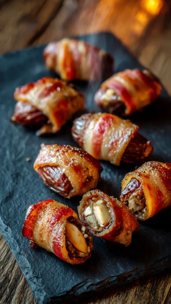 Bacon-Wrapped Dates – Sweet and Savory Christmas Finger Foods for Parties