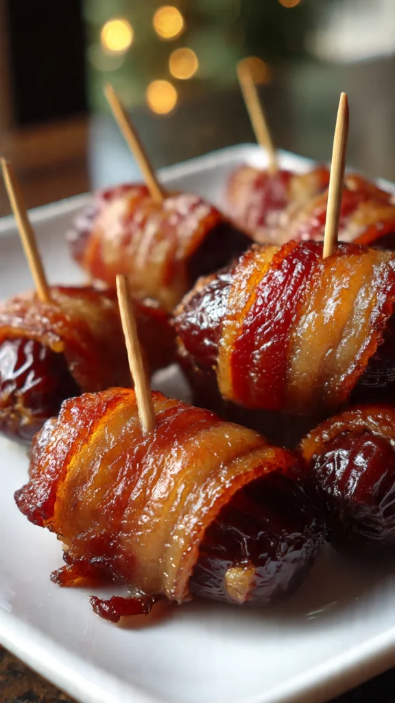 Bacon-Wrapped Dates – Sweet and Savory Christmas Finger Foods for Parties