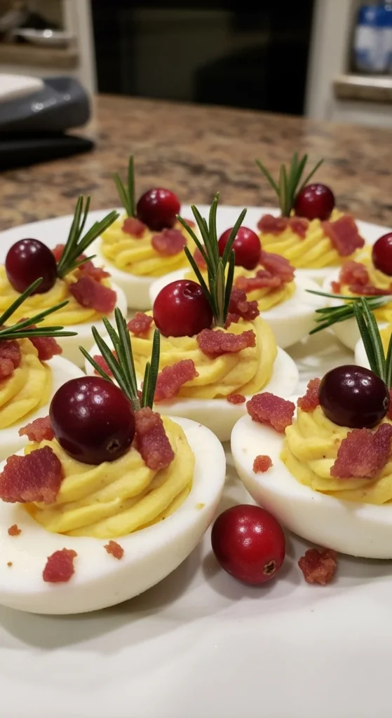 Classic Deviled Eggs with a Holiday Twist – Easy Christmas Party Appetizer