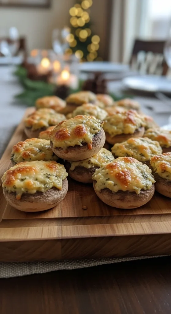 Creamy Stuffed Mushrooms – Easy Make-Ahead Christmas Appetizer Recipe