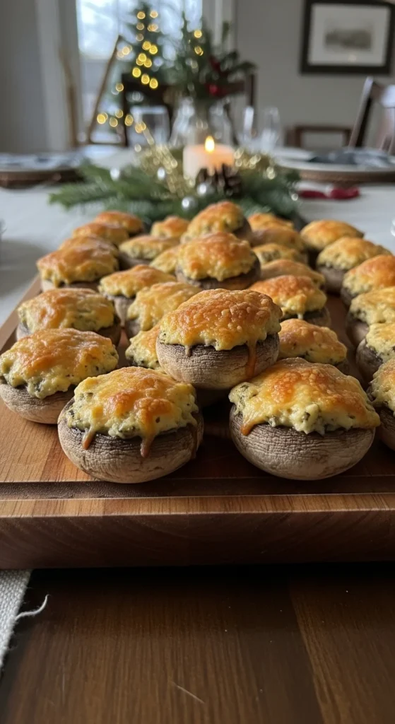 Creamy Stuffed Mushrooms – Easy Make-Ahead Christmas Appetizer Recipe