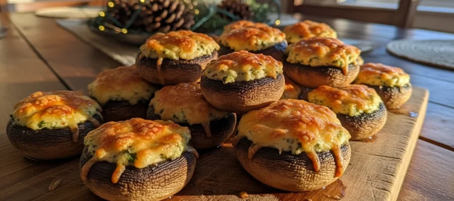 Creamy Stuffed Mushrooms – Easy Make-Ahead Christmas Appetizer Recipe