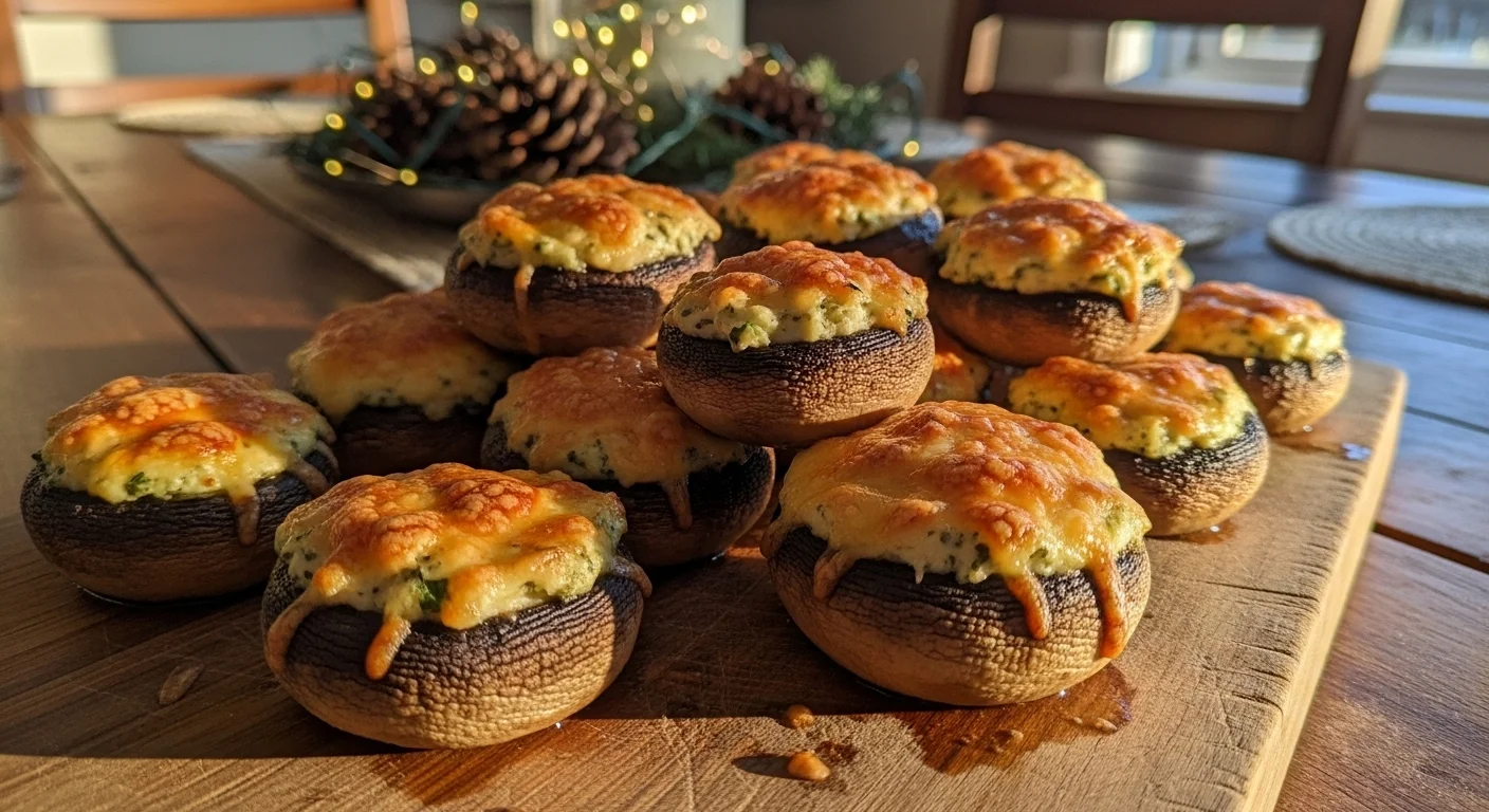 Creamy Stuffed Mushrooms – Easy Make-Ahead Christmas Appetizer Recipe