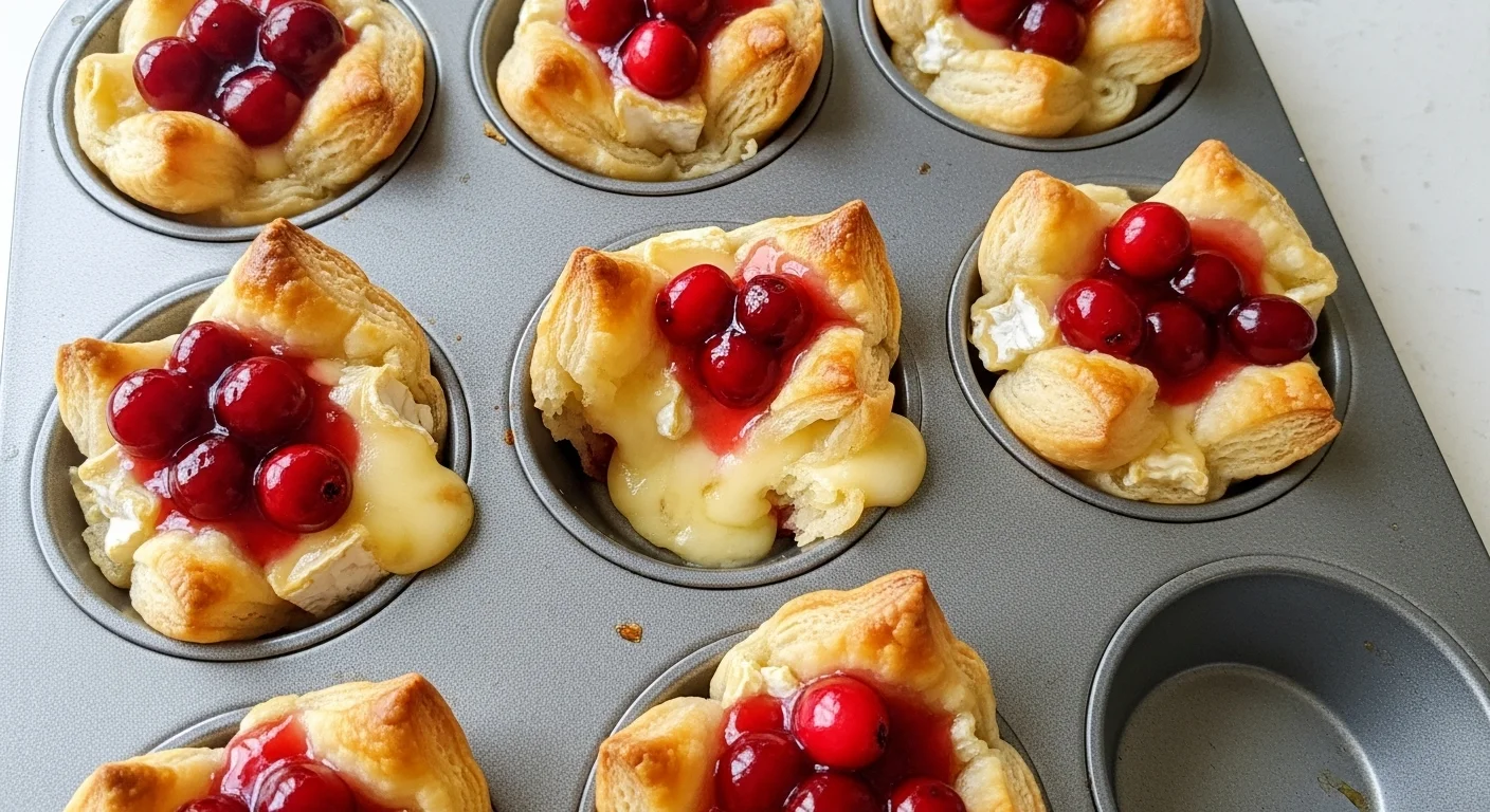 Festive Cranberry Brie Bites – The Easiest 3-Ingredient Christmas Appetizer Everyone Loves