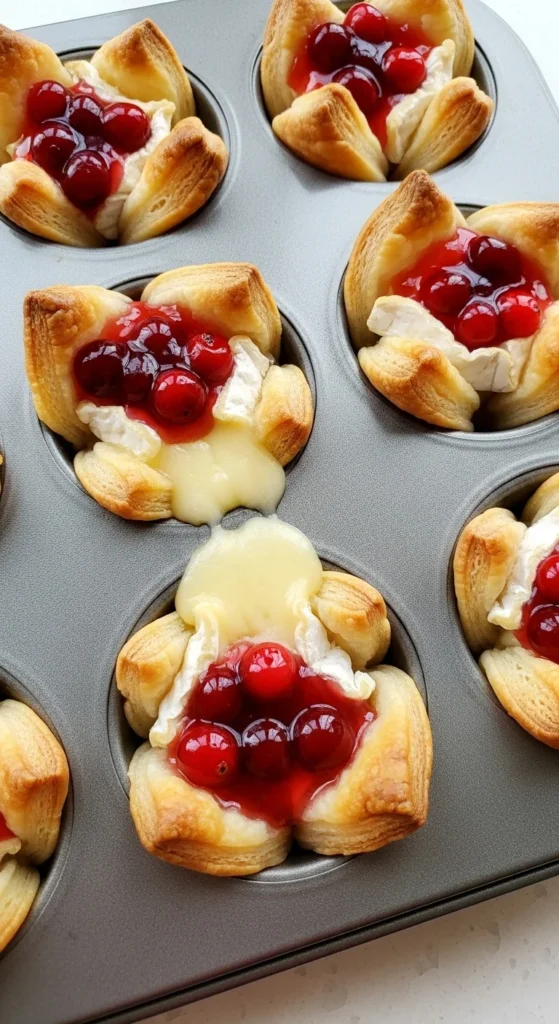 Festive Cranberry Brie Bites – The Easiest 3-Ingredient Christmas Appetizer Everyone Loves