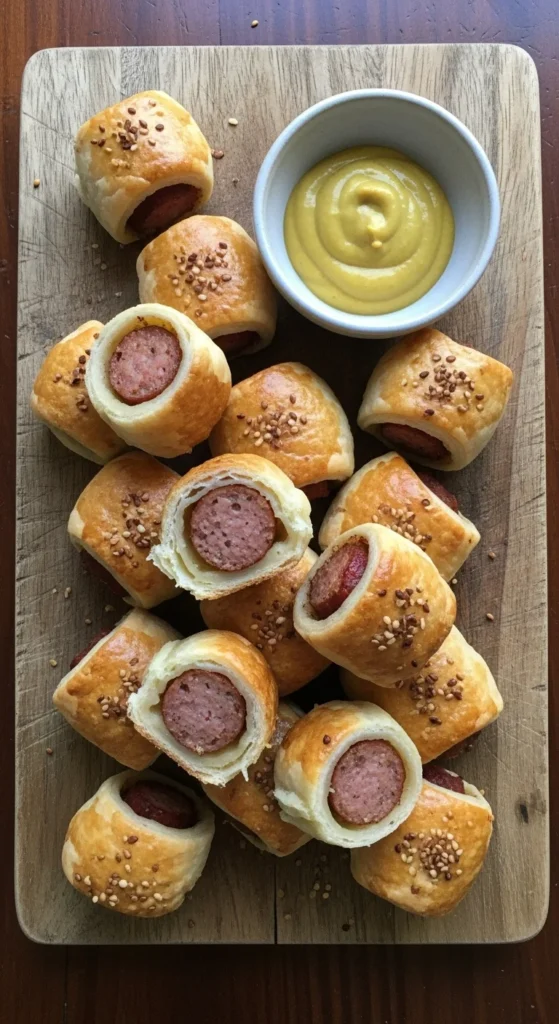 Golden Mini Sausage Rolls – Flaky Puff Pastry Christmas Appetizer Everyone Craves