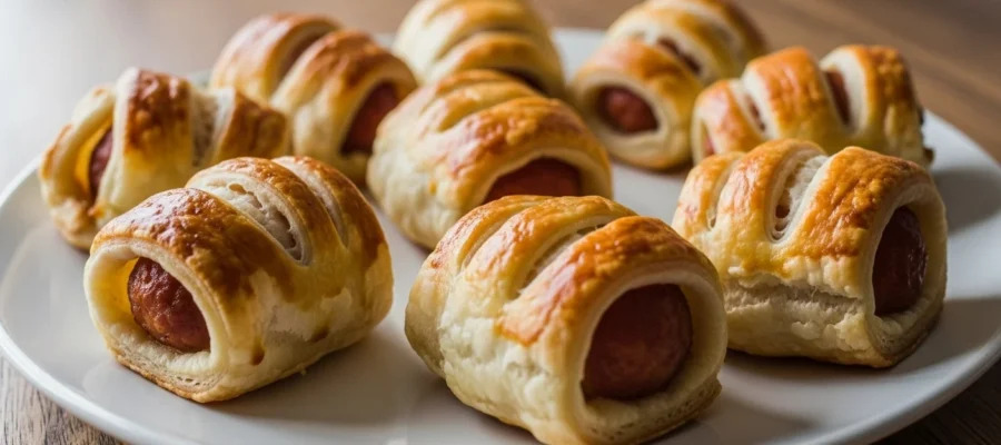 Golden Mini Sausage Rolls – Flaky Puff Pastry Christmas Appetizer Everyone Craves