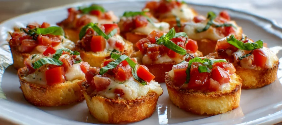 Mini Bruschetta Bites – Easy Christmas Finger Food Packed with Flavor