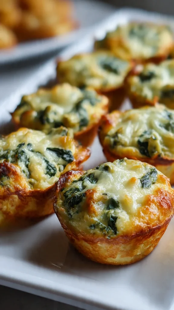 Spinach Artichoke Dip Cups – Creamy Bite-Sized Christmas Appetizers for Parties