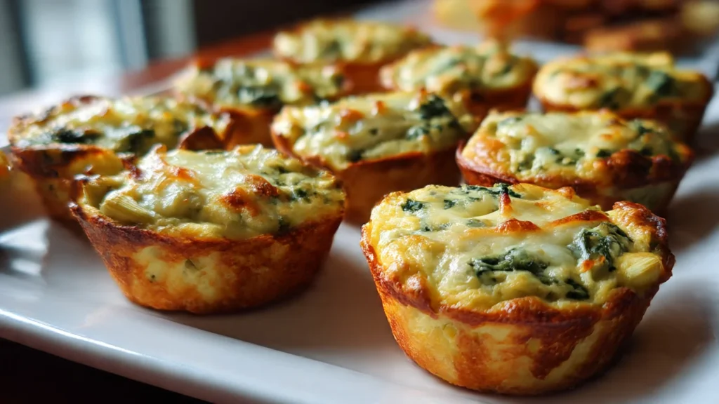Spinach Artichoke Dip Cups – Creamy Bite-Sized Christmas Appetizers for Parties