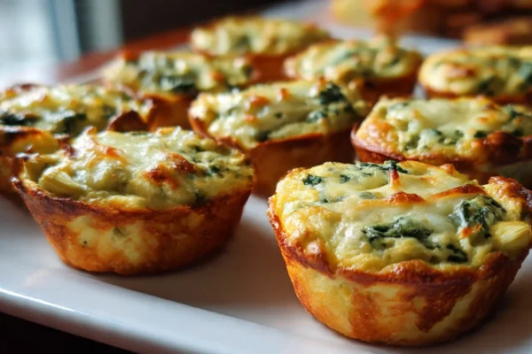 Spinach Artichoke Dip Cups – Creamy Bite-Sized Christmas Appetizers for Parties