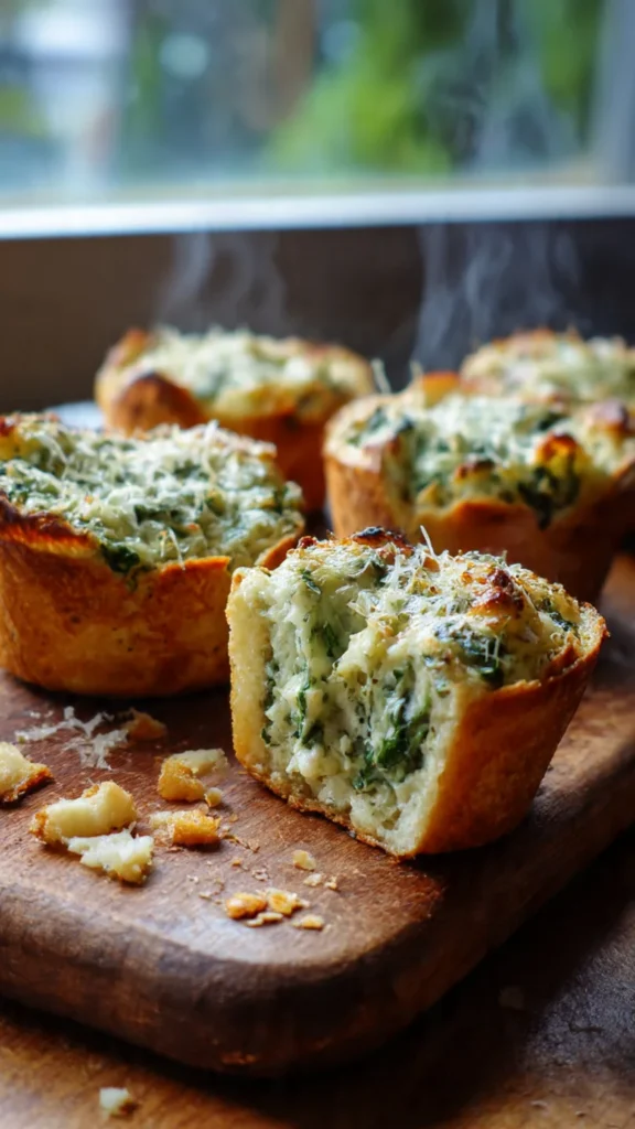 Spinach Dip Bread Cups – Creamy, Bite-Sized Christmas Finger Foods to Impress