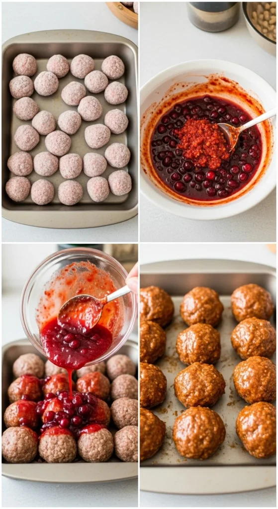 Sticky Cranberry Meatballs – Juicy, Flavor-Packed Christmas Finger Food Favorite
