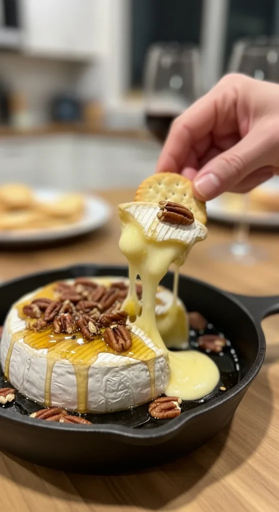 Warm Baked Brie with Honey and Pecans – A Cozy, Crowd-Pleasing Christmas Appetizer