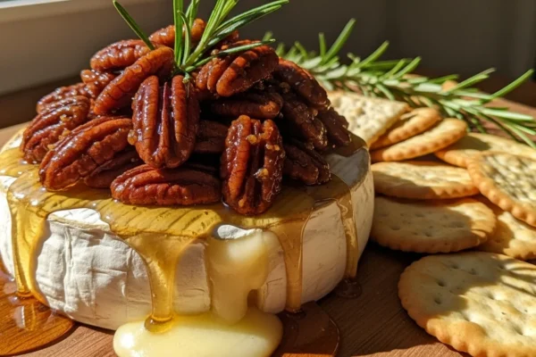 Warm Baked Brie with Honey and Pecans – A Cozy, Crowd-Pleasing Christmas Appetizer