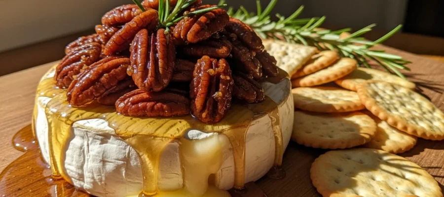 Warm Baked Brie with Honey and Pecans – A Cozy, Crowd-Pleasing Christmas Appetizer