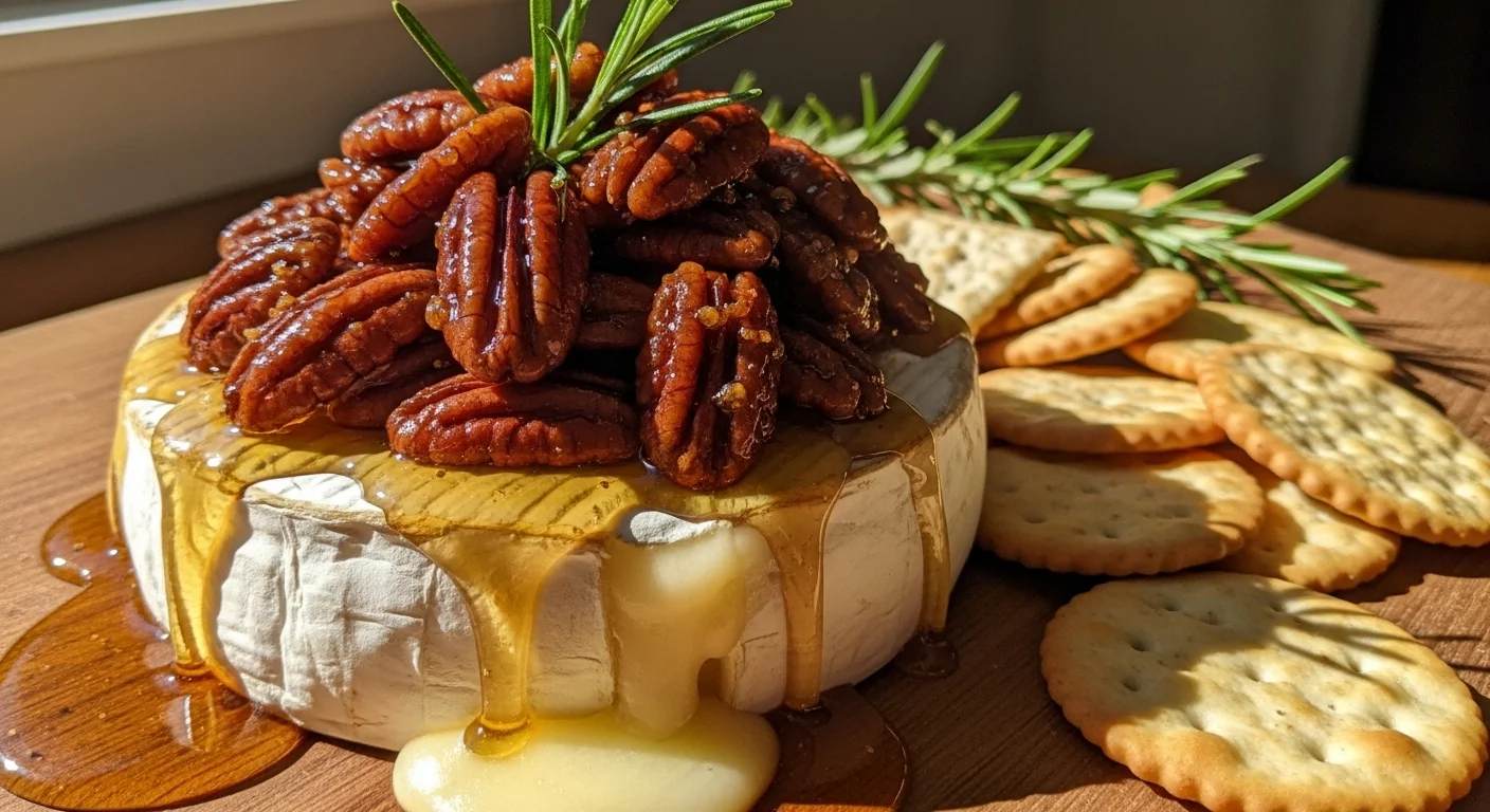 Warm Baked Brie with Honey and Pecans – A Cozy, Crowd-Pleasing Christmas Appetizer